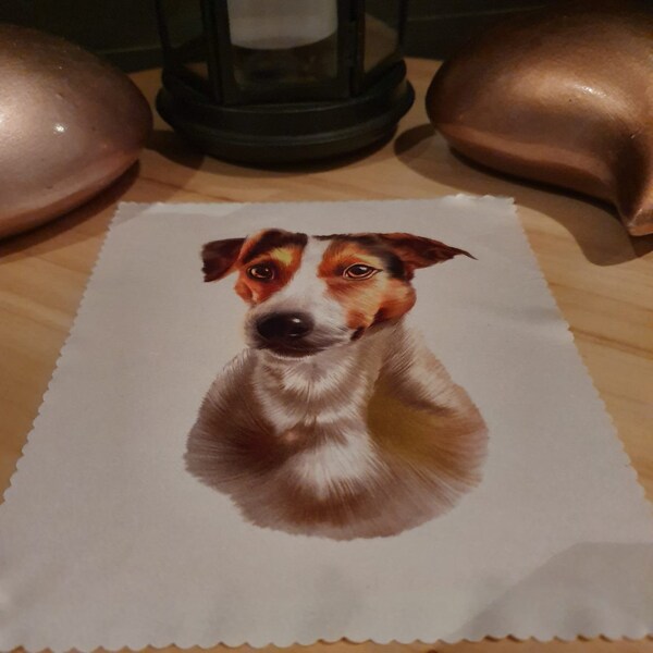 Brillenputztuch mit Jack Russell Terrier Geschenk Haustier Hund Hunderasse