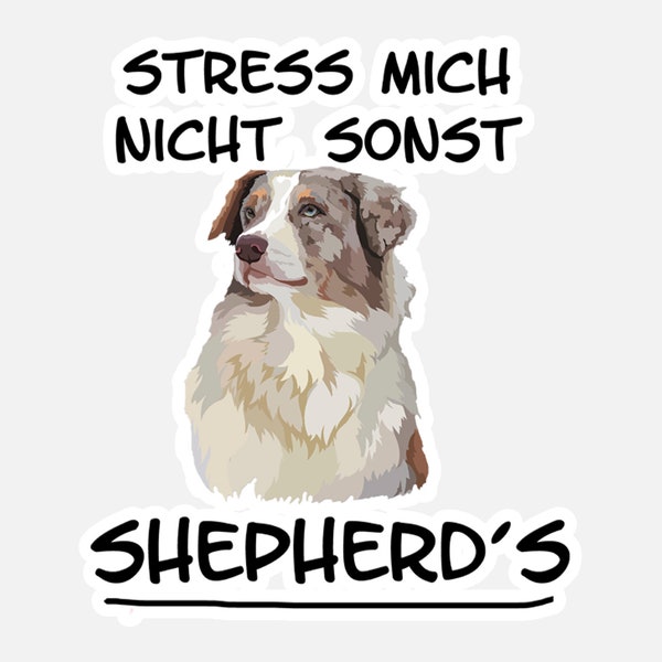 Australian Shepherd Aussie - Autocollants de pare-chocs - Autocollants 20 cm - Cadeaux de propriétaire de chien - Race de chien