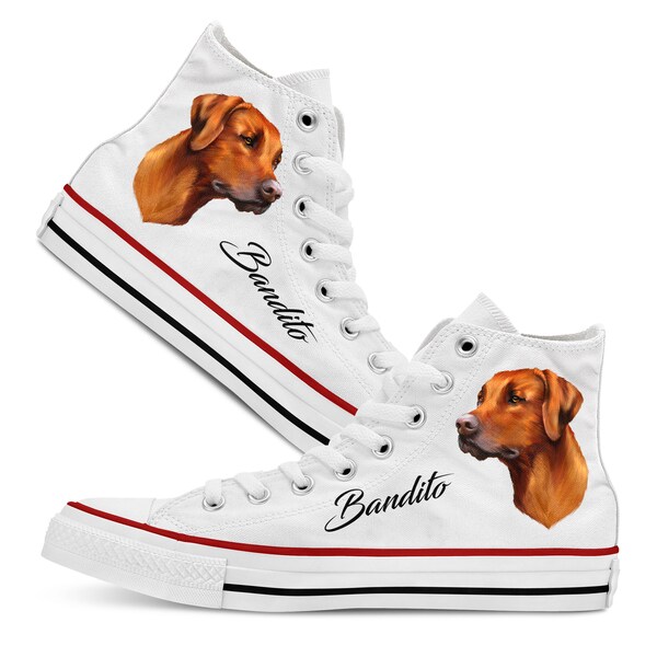 Sneaker Schuhe - Hundemotiv - Rhodesian Ridgeback  Hunde - Hundemama - weiß für Frauen und Männer