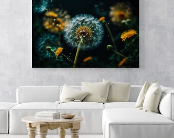 Canvas Print Dandelion Nature Flower - Mural Wall Art Home Decor Print Picture Wall Art