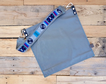 Leather Tote with Southwestern Strap