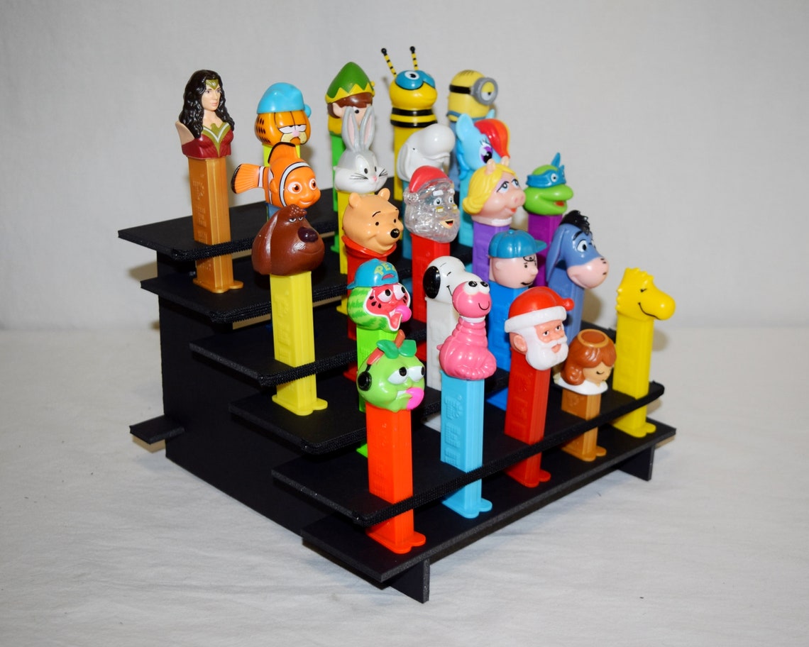 Zigzag Rows 10 Wide PEZ Dispenser Display Shelf Stadium Etsy