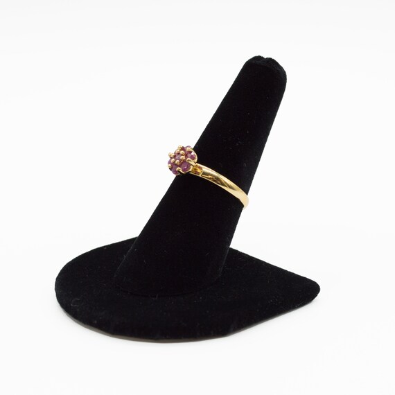 Ruby Flower Lady's Ring - image 3