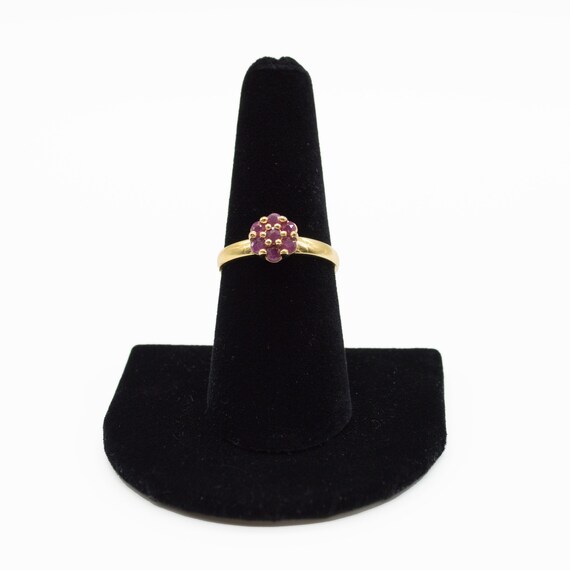 Ruby Flower Lady's Ring - image 1