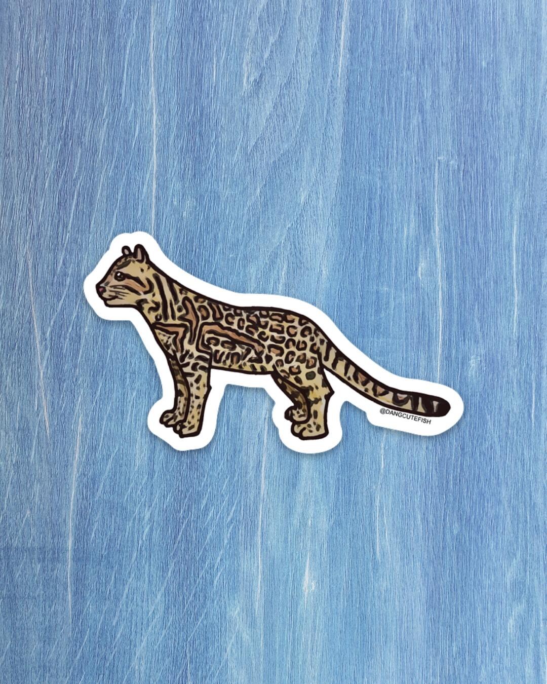 Ocelot Sticker, Gift, Mammal Sticker, Zookeeper, Big Cat, Feline - Etsy