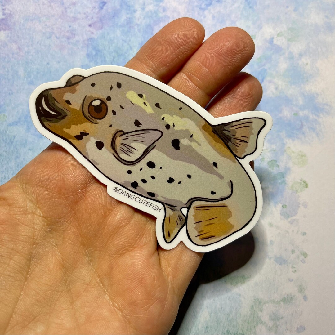 Dogface Puffer Sticker - Dogface Puffer Gift, Pufferfish Sticker ...