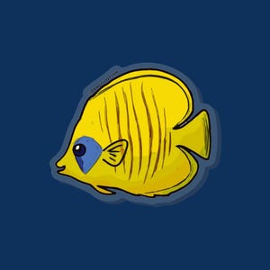 semilarvatus butterflyfish Pin - semilarvatus pin, aquarist gift, butterflyfish gift, aquarist pin