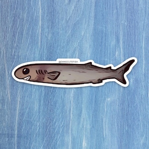 Cookie Cutter Shark sticker - elasmobranch, shark gift, dang cute fish