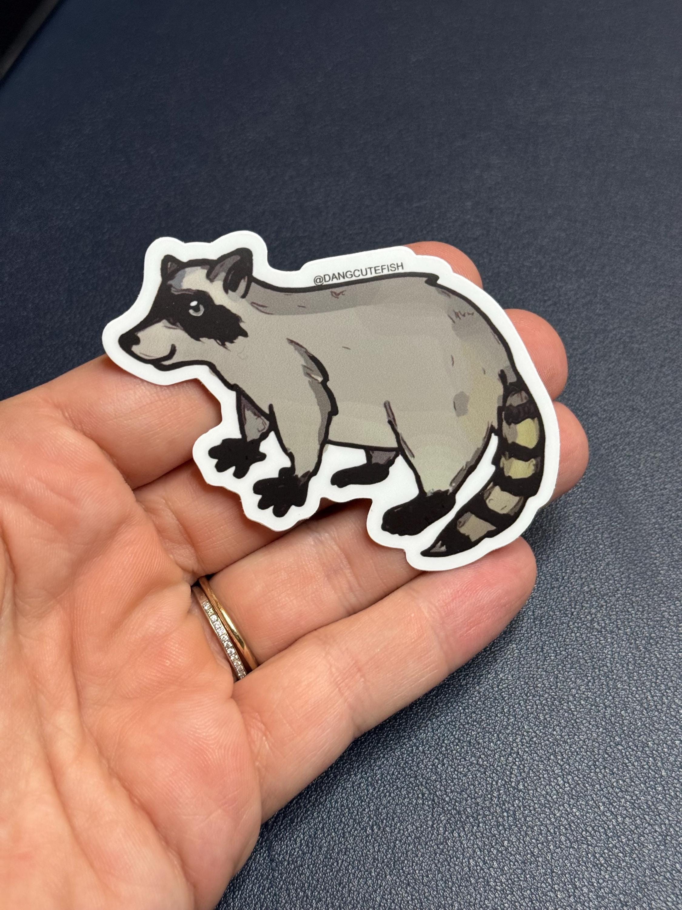 Raccoon Sticker, Gift, Mammal Sticker, Zookeeper, North America, Small ...