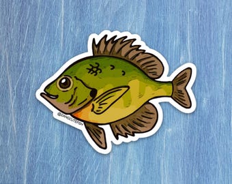 Matte coated vinyl stickers (1) - Bluegill Sticker, Sportsman Sticker, Bluegill Gift, sunfish sticker, sunfish gift