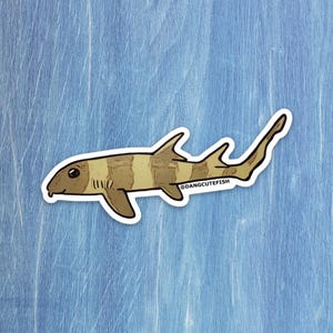 Bambus Sticker - Elsmobranch, Hai, Geschenk, super lieber Fisch