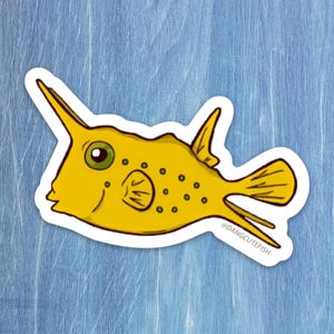 Matte coated vinyl sticker - Longhorn Cowfish