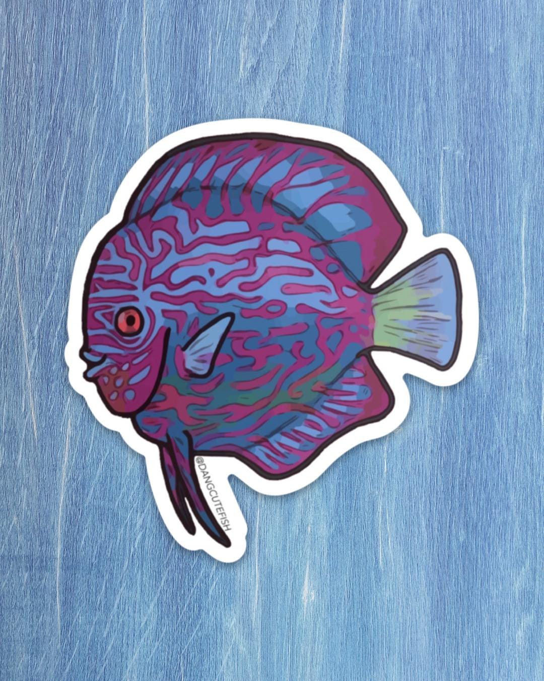 Heckel Discus Sticker - Freshwater Fish, Aquarium, Planted Tank - Etsy