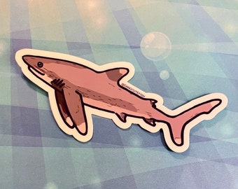 White Tip Shark sticker - elasmobranch, shark gift, dang cute fish