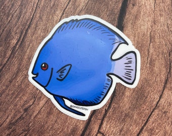 Matte coated vinyl stickers (4) - Discus Pack, great gift for an aquarist or ichthyologist.