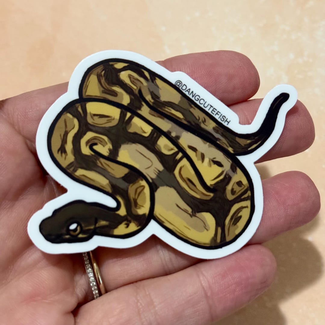 Ball Python Sticker - Gift, Aquarist, Herpetologist, Snake, Reptile ...