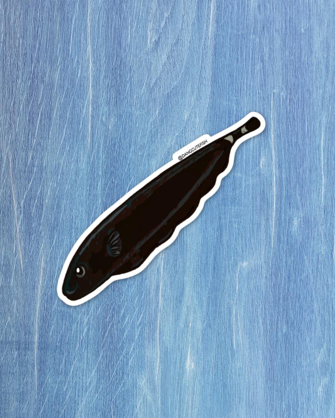 Matte coated vinyl sticker - Ghost knifefish Sticker, Knifefish Gift, Aquarist Gift, Aquarist Sticker, Aquarium Sticker