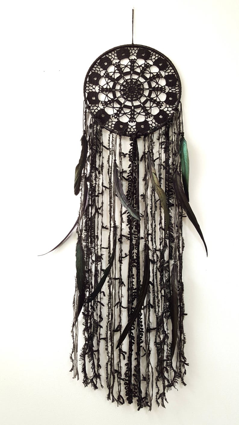 Extra Large Pure Black Dream Catcher 2 Super Big Black Etsy Australia