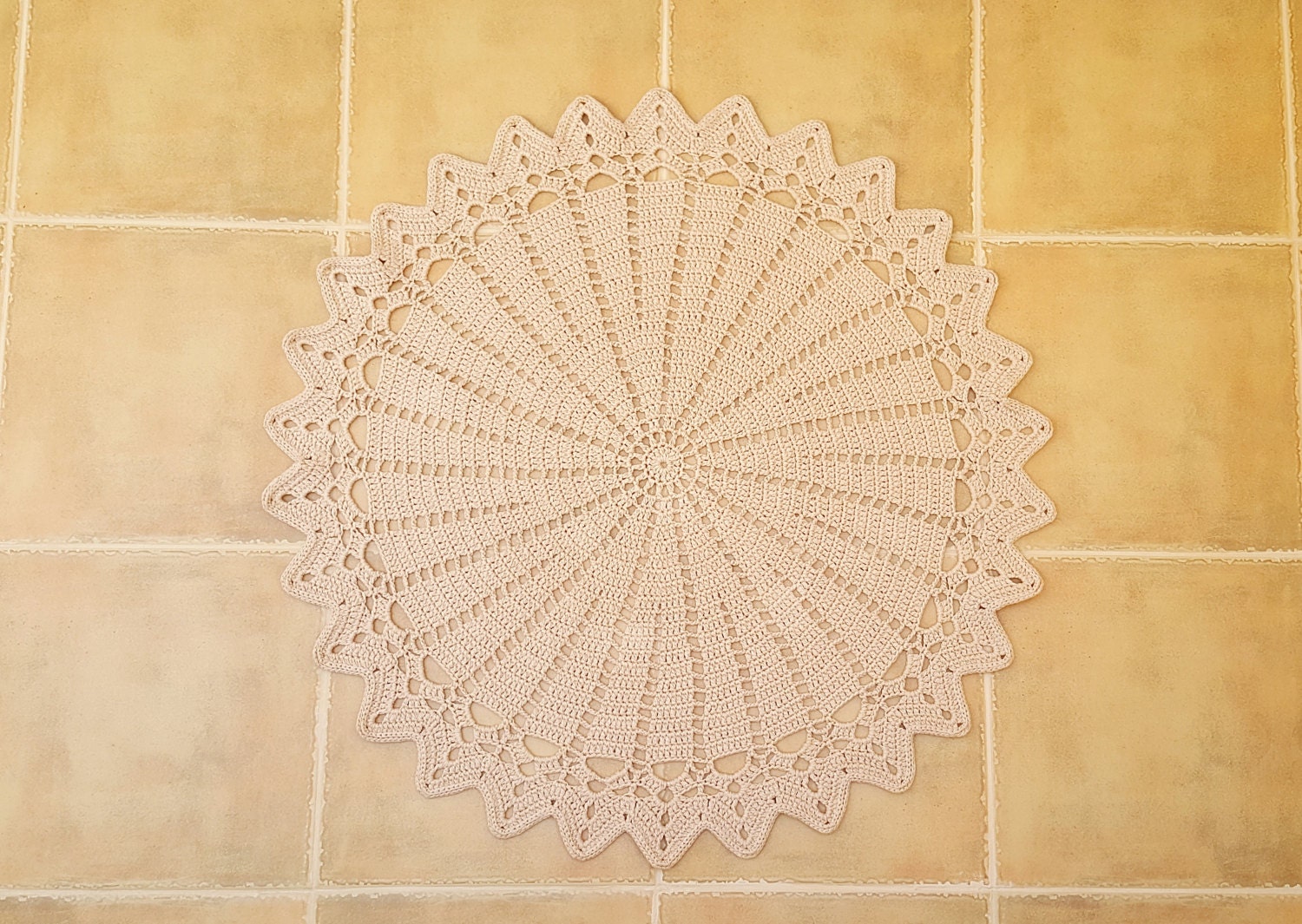 Crochet Rug Crochet Round Rug Crochet Cotton Rug Doily Etsy