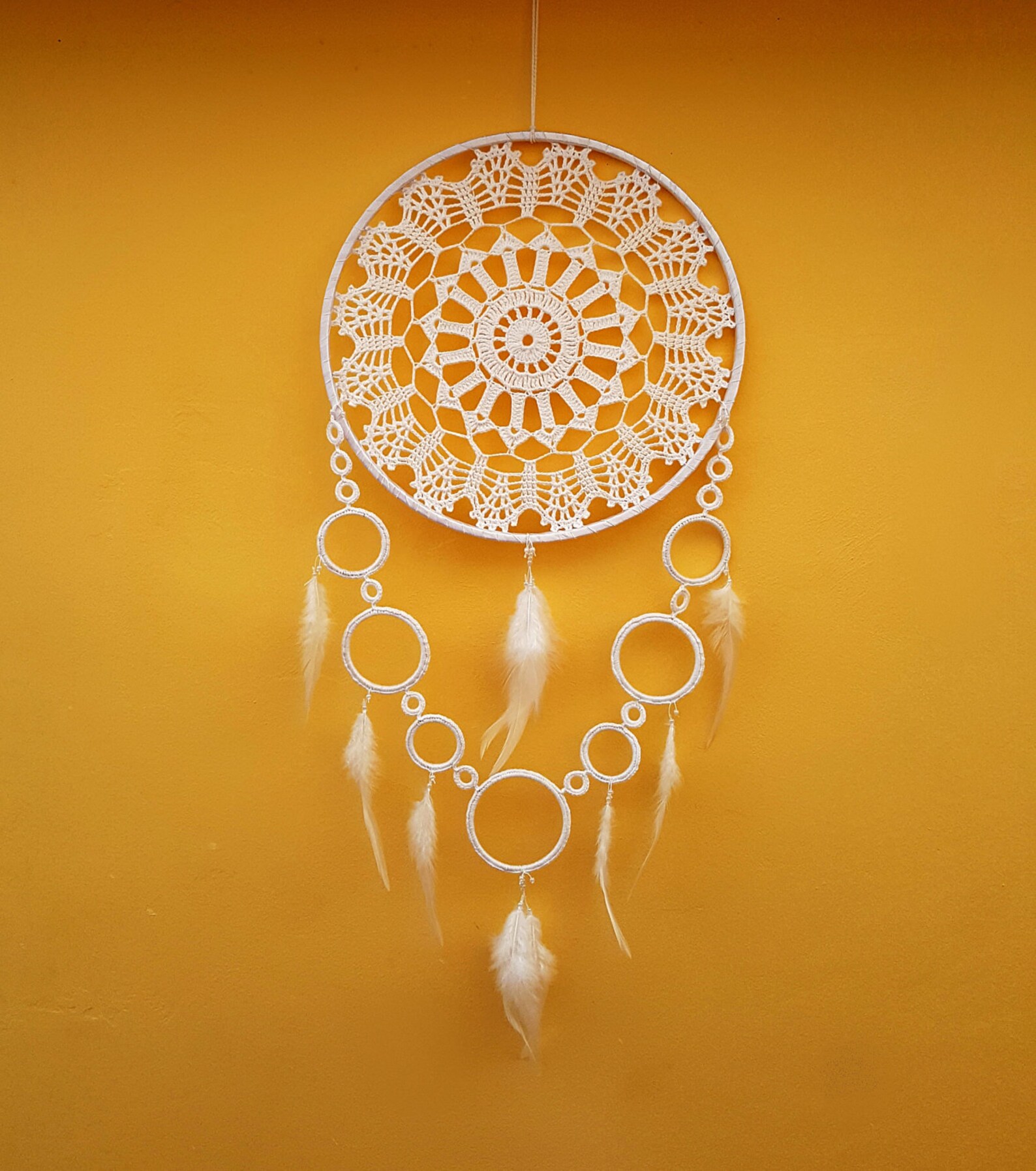 Extra Large Pure White Dream Catcher Wedding Boho Etsy