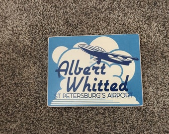 Albert Whitted Airport Sign - Photo on Wood