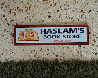 Haslams Book Store Sign - Photo on Wood