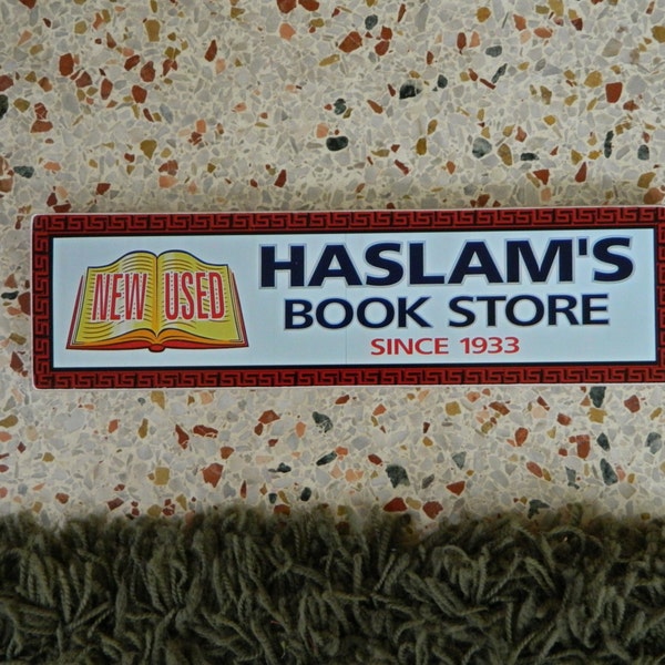 Haslams Book Store Sign - Photo on Wood