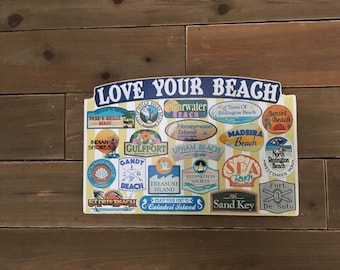 Love Your Beach Sign - Photo on Wood