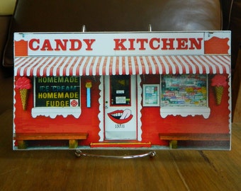Candy Kitchen Sign - Photo on Wood