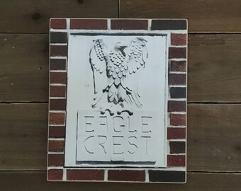 Eagle Crest  Sign - Photo on Wood