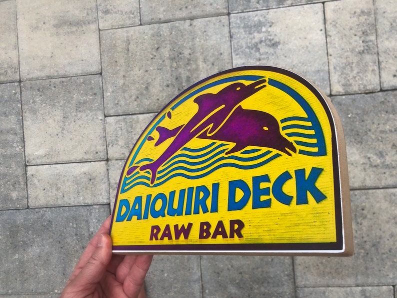 Daiquiri Deck Sign Photo on Wood Etsy