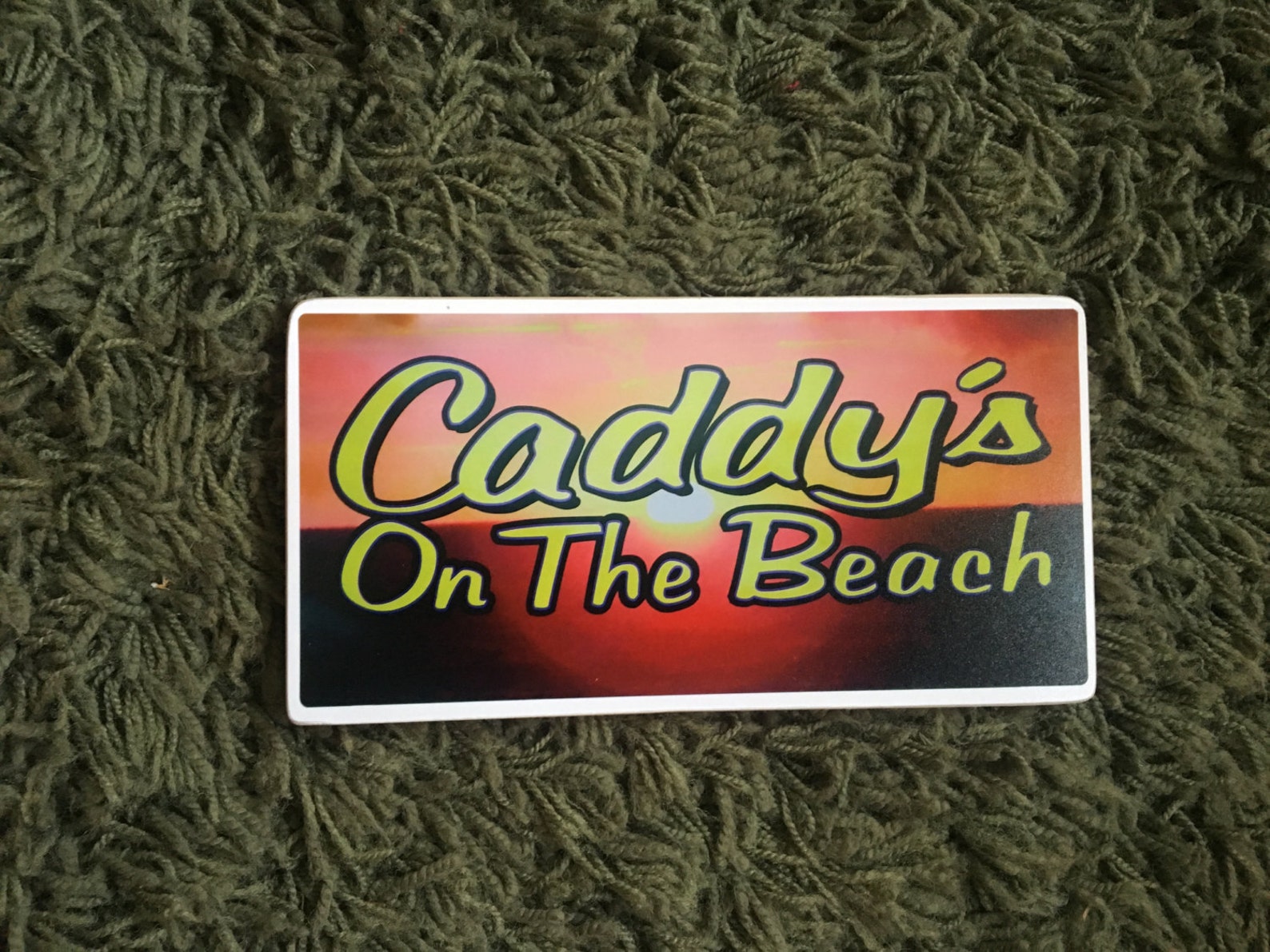 Caddy's on the Beach Sign Photo on Wood Etsy