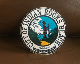 City of Indian Rocks Beach Sign - Photo on Wood