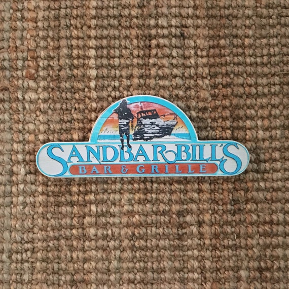 Sandbar Bill's Bar and Grille Sign Photo on Wood Etsy UK