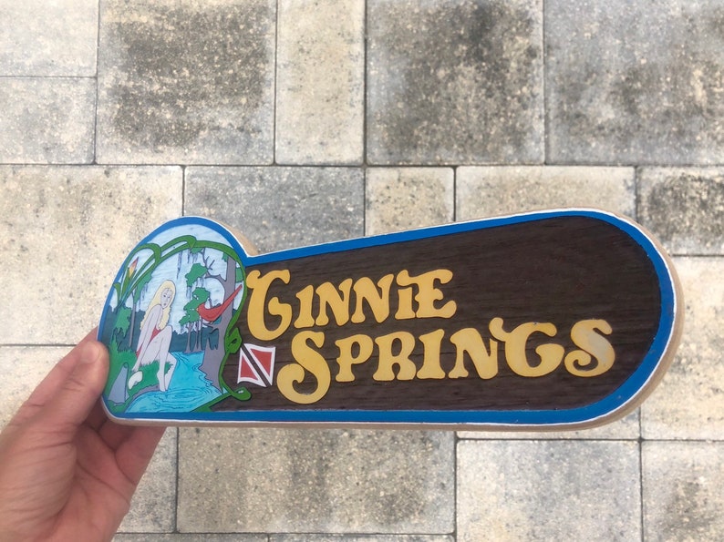 Ginnie Springs Sign Photo on Wood Etsy