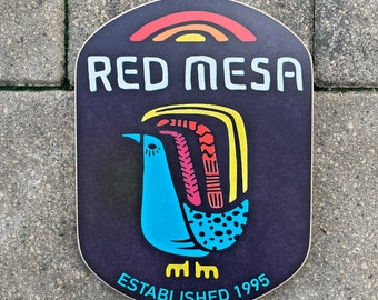 Red Mesa Sign - Photo on Wood