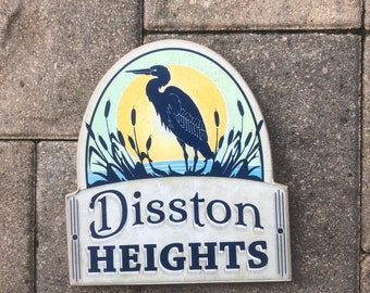 Disston Heights Sign - Photo on Wood