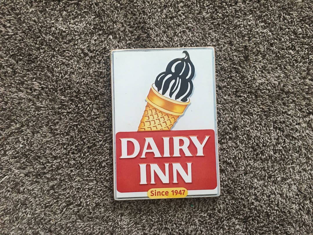 Dairy Inn Sign Photo on Wood Etsy