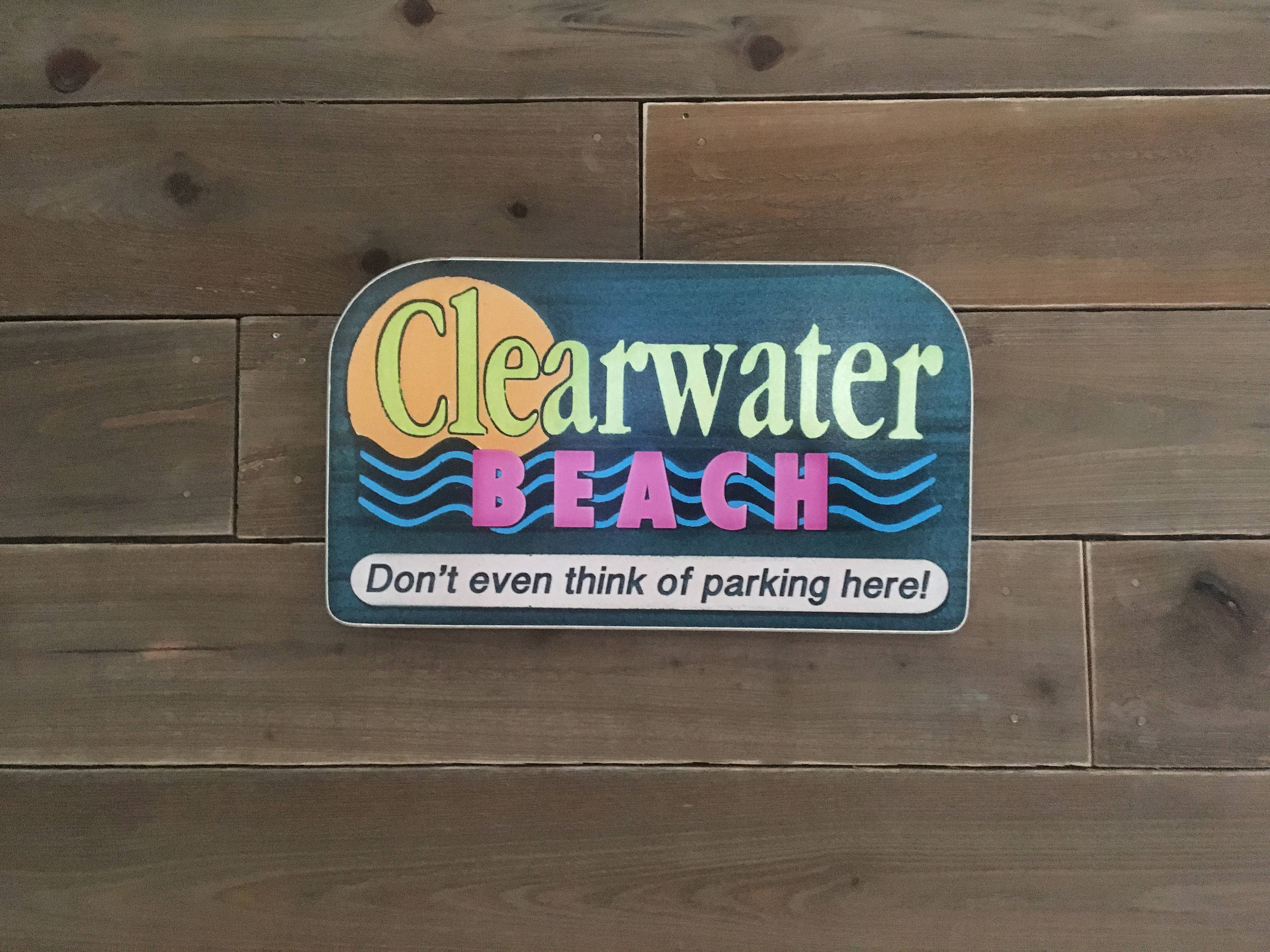 Clearwater Beach Sign Photo on Wood Etsy
