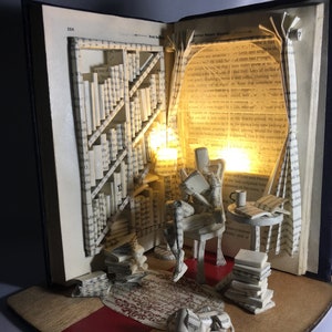 Bibliotheca- Book art- made to order