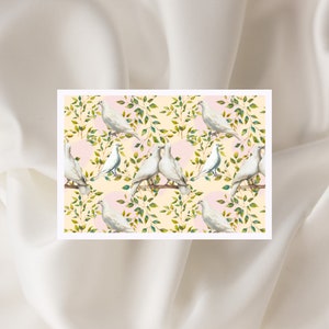 Romantische Postkarte, Einzigartige Postkarten, Geburtstagskarte, Turteltaubenkarte, vintage Postkarten, Geburtstag Postkarte, Feierkarten