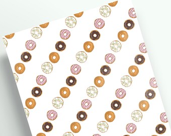 Scrapbooking-Papier mit Donut-Muster, dekorativer Karton A4