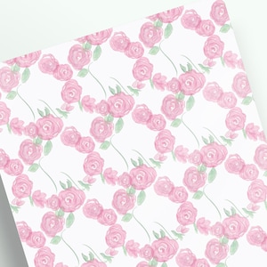 Scrapbook Paper, A4 sheet, Decorative Paper, Pattern paper, background carboard, collage paper, rose flower paper, floral paper