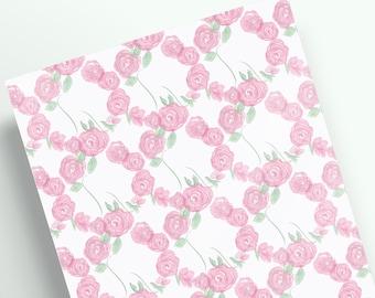 Rosenblumen-Scrapbook-Papier, A4-Dekorkarton