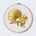 Ninetales Pokemon modern cross stitch cute yellow elephant pattern- perfect for beginners - PDF format - instant download Buy 2 Get 1 Free