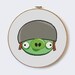 Buy 2 Get 1 Free Angry Birds Pig Helmet - modern cross stitch pattern,Cute Pig Bird - perfect for beginners- PDF format - instant download