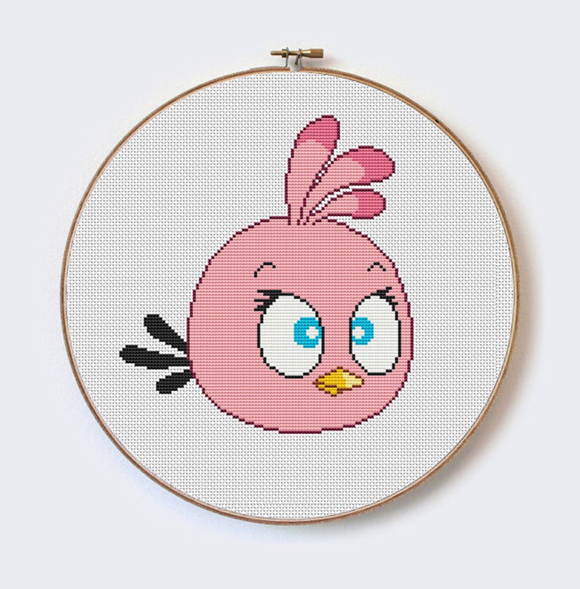 Angry Birds Pink Bird modern cross stitch patternCute Pink Etsy