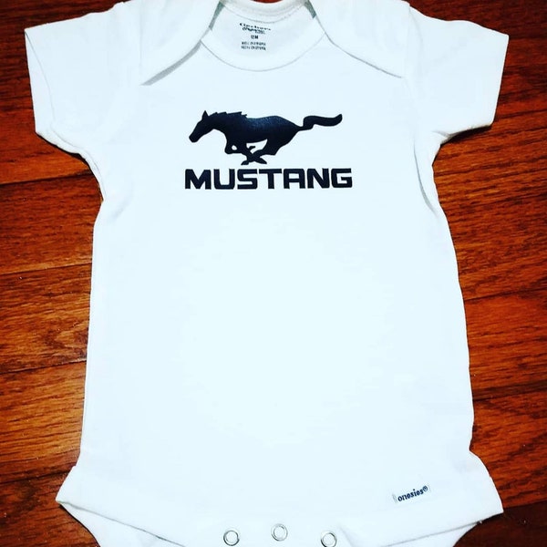 Ford Mustang Baby Onesie Shirt Outfit Gift Toddler