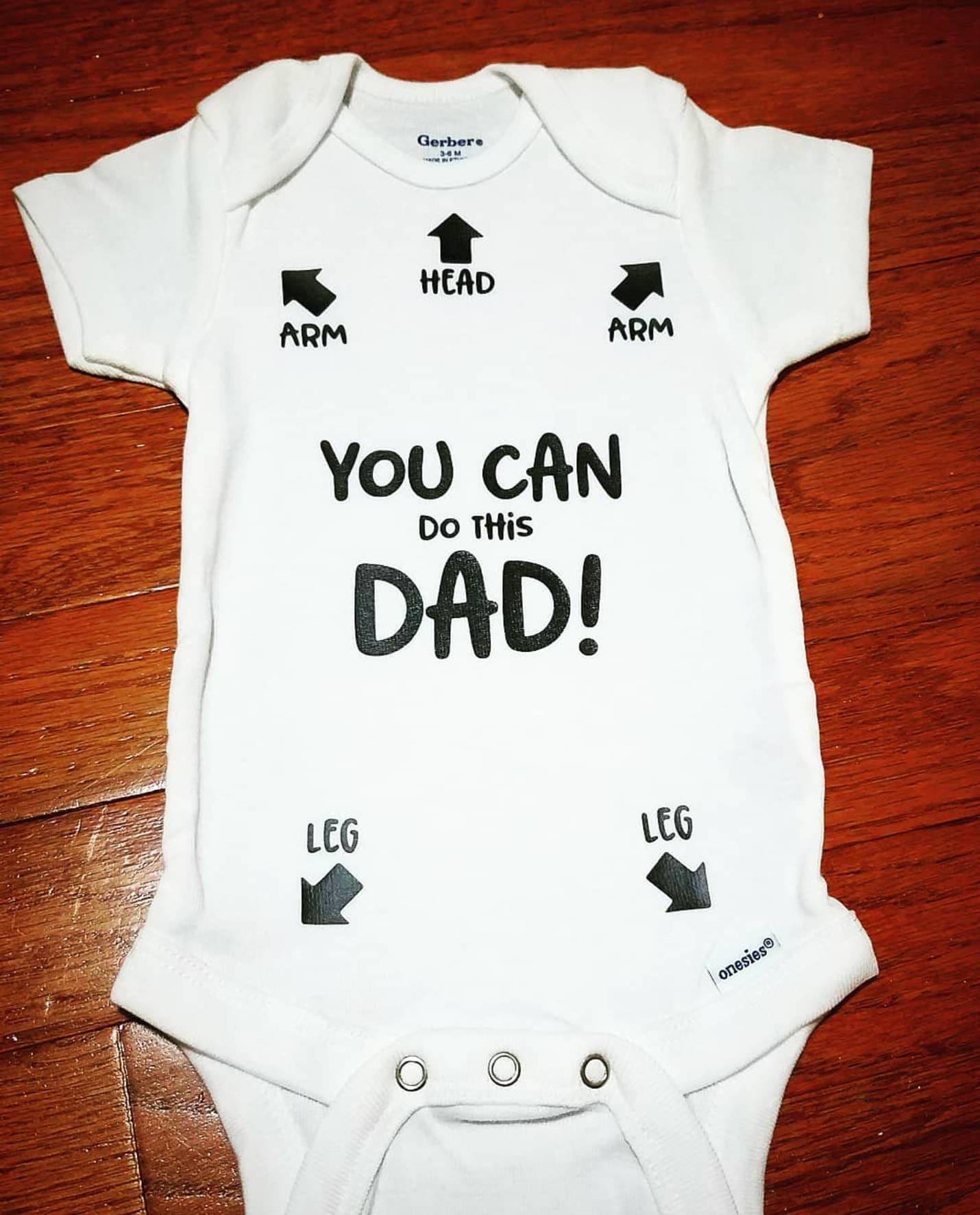 Daddy You Can Do This Onesie Baby Gift Funny Cute Dad Father Boy Girl Clothes 