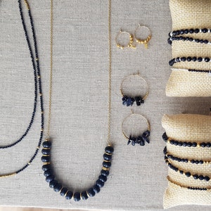 Blue sand stone themed jewelry